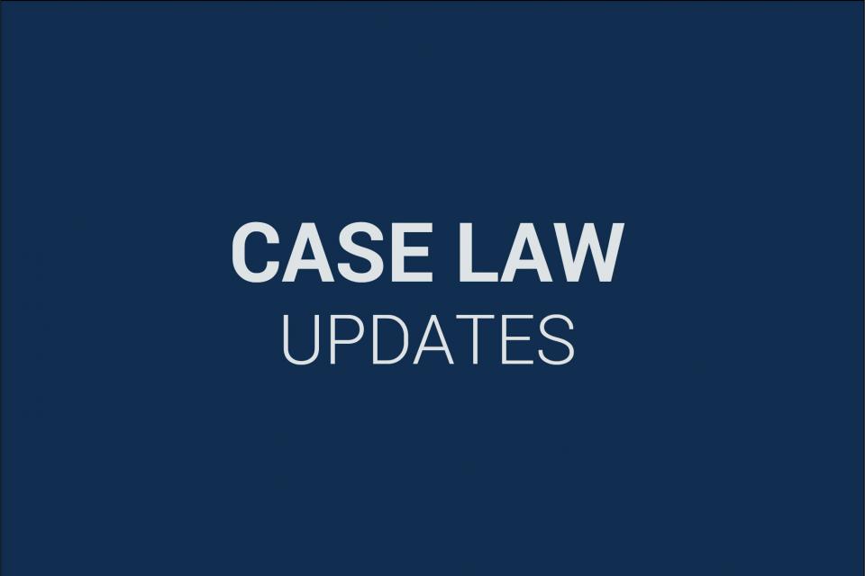 Case law updates