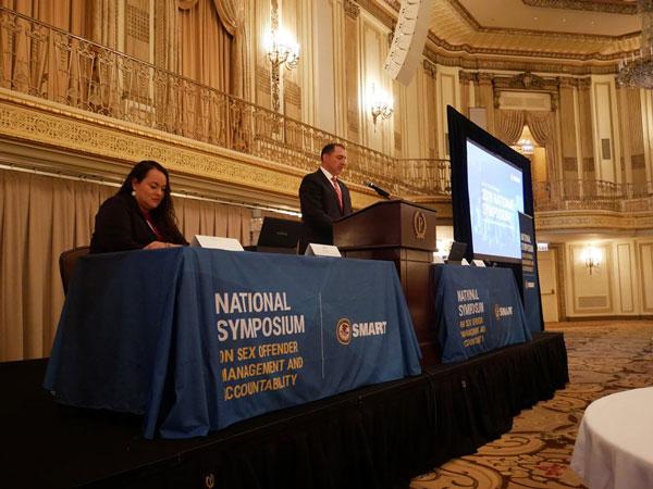 U.S. Attorney for the Northern District of Illinois John R. Lausch Jr. welcomes attendees to the 2019 National Symposium on Sex Offender Management and Accountability.